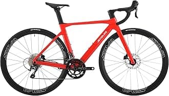 SAVADECK Carbon Road Bike, T800 Carbon Fiber Frame 700C Racing Bicycle with Shimano R4700 20 Speed Groupset and Hydraulic Disc Brake, Ultra-Light Carbon Bike for Adult