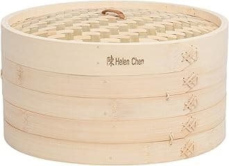 Helen Chen's Asian Kitchen Bamboo Steamer, 12-Inch