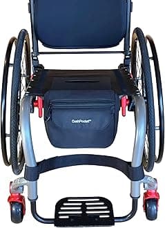 Wheelchair Bag – Medium Storage Organizer for Manual & Power Chairs – Oxford Fabric, O-Ring Zipper – Slides Under Removable Cushions