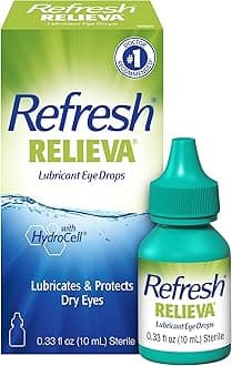 Refresh Relieva Lubricant Eye Drops For Dry Eyes, 0.33 Fl Oz Sterile