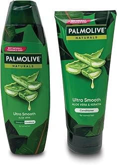 Palmolive Shampoo and Conditioner Set - Healthy & Smooth Aloe Vera & Fruit Vitamins (180ml x 2)