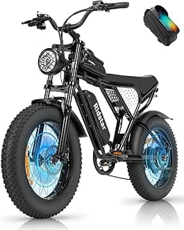 Electric Bike for Adults, 𝟭𝟬𝟬𝟬/𝟭𝟮𝟬𝟬/𝟭𝟱𝟬𝟬/𝟮𝟬𝟬𝟬𝗪,25/30/35MPH Dirt Bike, 48V 15/20AH,52V 40AH Removable Battery, Max 50-180Miles Motorcycle, 20" Fat Tire Ebike, 7-Speed & UL2849