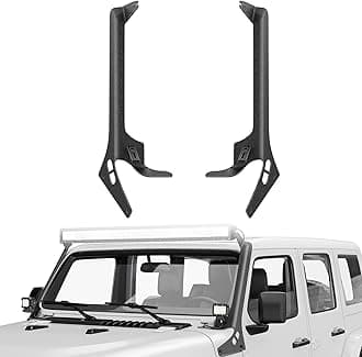 Nilight Windshield Frame A-Pillar Mounting Bracket for 52 Inch Light Bar and Light Pods Compatible with 2018-2022 Wrangler JL JLU Gladiator JT, 2 Years Warranty,Black