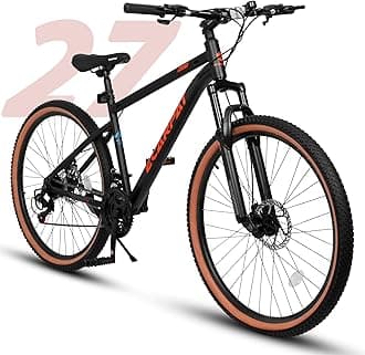 24/26/27.5 Inch Wheel Mountain Bike, 21 Speed MTB Bike with Full/Front Suspension, Steel Frame and Dual Disc Brakes, Adult Mens Outdoor Cycling Mountain Bicycle