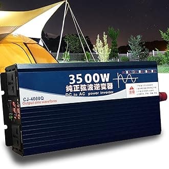 3500W 4000W 5000W Pure Sine Wave Inverter Dc 12V 24V 48V 60V 72V to Ac 110V 220V Solar Inverter Converters Voltage Transformer for Home,Rv,Truck, Car Power Inverter,3500W-72V