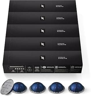 Nespresso VertuoLine Espresso, Diavolitto, 50 Count