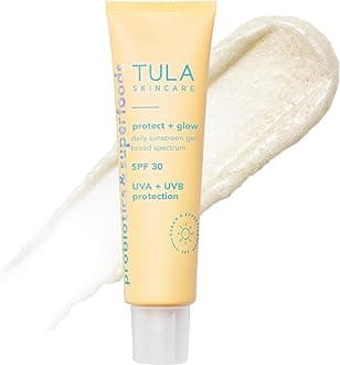TULA Skin Care Protect + Glow Daily Sunscreen Stick Gel Broad Spectrum SPF 30 - Skincare-First, Non-Greasy, Non-Comedogenic & Reef-Safe with Pollution & Blue Light Protection.
