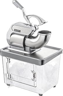 Commercial Ice Crusher, ETL Approval, Snow Cone Machine with Dual Blades