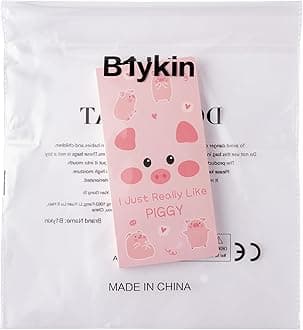 B1ykin Cute Sticky Notes Set - I Just Really Like Piggy Self-Stick Notes Pad, 550 Sheets Writing Memo Pages Sticky Notepad for Teacher Appreciation Gift, School Office Party Supplies (Pink Piggy)