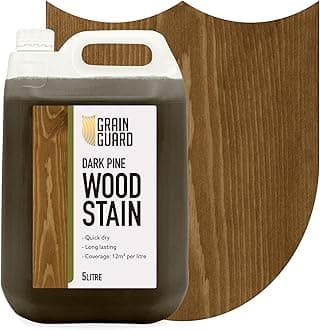 Wood Stain Water Based | Dark Pine | 5L | Interior Furniture Stain | Light & Dark Stains | Eco-Friendly & Non-Toxic Wood Dye | Easy Application | Quick Dry & Low Odour