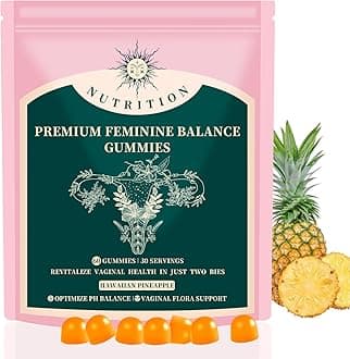 Vital Source Feminine Balance Gummies, Gluten-Free, Vegan, Hawaiian Pineapple Flavor, 60 Count