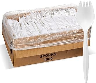 1000 Count Bulk Cutlery (Sporks, White)