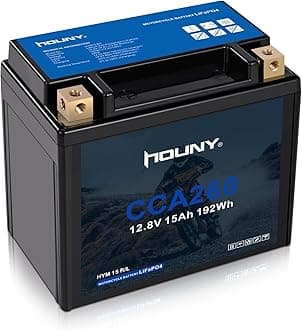 YTX12-BS Motorcycle Battery Lithium LiFePO4, 12V 15AH 260CCA,Built in BMS,Rechargeable ATV H igh Performance- Maintenance Free-Sealed