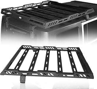 Hooke Road Wrangler JK Roof Rack Rooftop Luggage Carrier for 2007-2018 Jeep Wrangler JK Unlimited 4-Door Hardtop