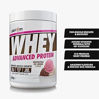 Per4m Protein Whey Powder | 30 Servings of High Protein Shake with Amino Acids | for Optimal Nutrition When Training | Low Sugar Gym Supplements (Neapolitan Ice Cream, 900g)