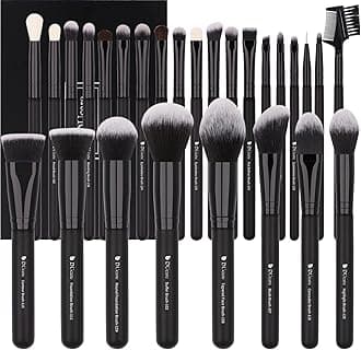 DUCARE Synthetic Bristles Makeup Brushes - Black , Pack of 27 , DRM-DF2725
