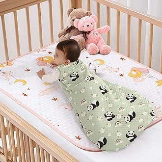 Baby Sleeping Bag 2.5 Tog 0-6 Months Newborn Sleeping Bag 100% Cotton Sleep Sack for Winter Warm and Comfortable Green