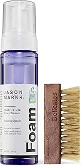 Jason Markk Shoe & Sneaker Ready-To-Use Foam & Delicates Brush Bundles – Safe for Most Footwear Materials, No Water Needed
