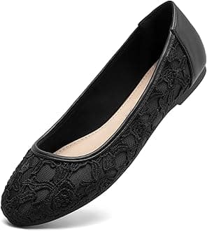 – Women Shoes Cut Out Slip On Synthetic Lace Ballet Flats