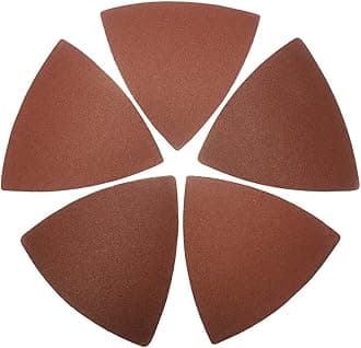 XXGO 60 Pcs 240 Grits 3-1/8 Inch 80mm Triangular Oscillating Tool Sanding Paper for Wood Sanding Fit 80mm Triangular Multi Tool Sanding Pads XG8020240