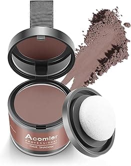 Acomler Instantly Root Cover Up Powder - Hairline Shadow, Touch Up for Thinning, Grey Hair, Eyebrows, Beard Line, Bald Spots (Auburn)