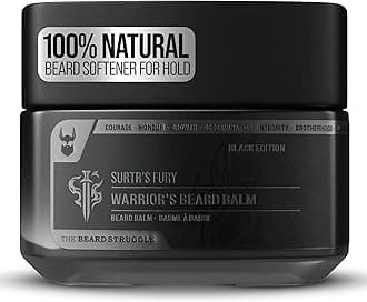 Warrior’s Beard Balm - Platinum Collection, Surtr's Fury - Non-Greasy Low-Hold Formula, Luxurious Cologne-Grade Fragrances 100% Natural and Plant-Based Ingredients - 50g