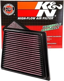 High-Flow Original Lifetime Engine Air Filter: Increase Power: Premium, Washable: Compatible with 2008-2020 Ford/Mazda: B-Max, ecosport, Fiesta, Figo, Transit, Mazda 2, 33-2955
