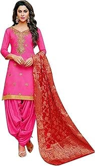 DesignerharshaWomen's Wear Heavy Silk Punjabi Shalwar Kameez Patiyala Suits Indian Pakistani Fancy Dress
