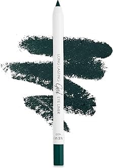 No Smudge Eyeliner - Metallic Green - Waterproof Eyeliner Pencil - 10-Hour Wear, Sharpenable, Contact Lens Friendly, Vegan - Creamy & Sweat Proof Pencil - Highly Pigmented - 403 Shade