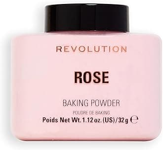 Loose Baking Powder, Prolongs Makeup Wear, Brightening Setting Powder, For All Skin Tones, Rose, 32g