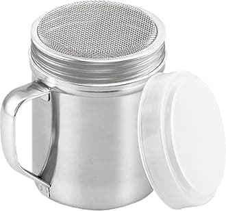 CUSINIUM Powdered Sugar Shaker Duster - With Handle - Cinnamon Shaker For Coffee Bar - Fine Mesh Dredge - 10 ounce | Style: Fine