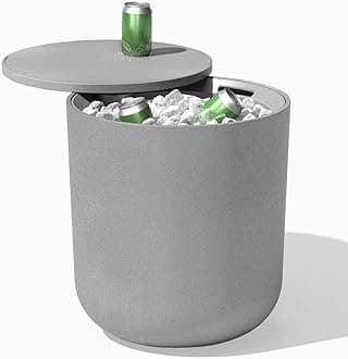 Veradek Kona Cooler Side Table – 2-in-1 Outdoor Patio Side Table w/Cooler | Insulated 40L Capacity | Modern Accent Décor for Hosting, BBQ, Poolside