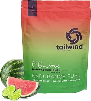 Tailwind Nutrition Endurance Fuel, Sports Drink Powder Mix with Electrolytes, Non-GMO, Free of Soy, Dairy, and Gluten, Vegan-Friendly, Dauwaltermelon, 50 Servings