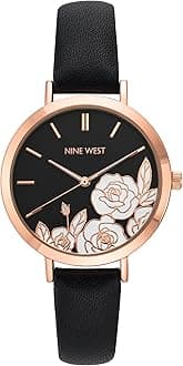 Nine West Women's Floral Dial Strap Watch