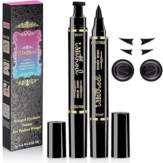 iMethod Matte Wing Eyeliner Stamp 2 Packs Left & Right Dual Ended Liquid,The Easiest Way to Get Perfect Winged Cat Look,Waterproof,Smudge & Sweat Proof,Stay All Day,Black