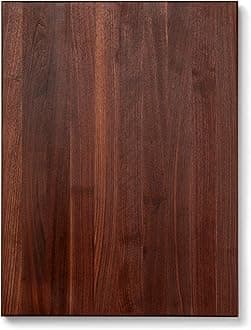 John Boos R-Board Series Rectangular Wooden Walnut Cutting Board 24”x18” – 1.5” Thick, 17-lb Reversible Butcher Block with Edge-Grain & Finger Grips – Made in the USA