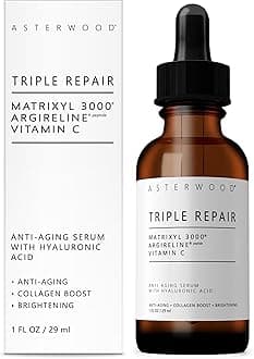NATURALS Matrixyl 3000, Argireline Peptide, Vitamin C Serum with Organic Hyaluronic Acid- 1oz