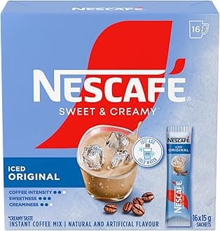 - Nescafé Nescafe Sweet & Creamy Iced Coffee, Instant Coffee Sachets, 16x16g {Imported from Canada}