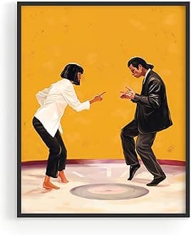 Movie Scene Posters Retro Room Decor - by Haus and Hues | Quentin Tarantino Movie Posters for Room Aesthetic 90s | Vintage Posters Aesthetic College Dorm Room Decor UNFRAMED (8 x 10)