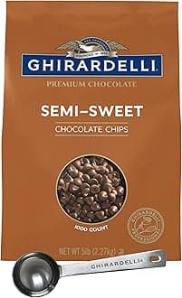 Semi-Sweet Chocolate Chips, 5lb bag with Ghirardelli Stamped Barista Spoon