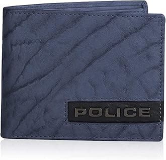 PoliceLeather Men's Wallet (PT308121-3_Navy Blue & Black)