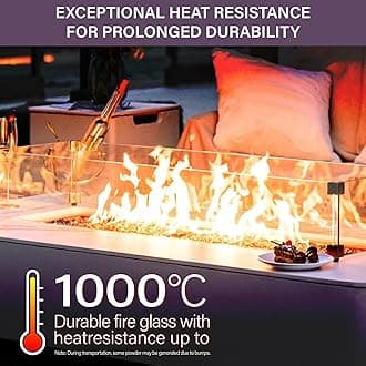 NUPICK 5 Pound Fire Glass, 1/2 Inch Reflective Fire Pit Glass, Tempered Firepit Glass Rock for Propane or Natural Gas, Glass Rocks for Fire Pit Table, Fireplace Glass for Landscaping, Violet