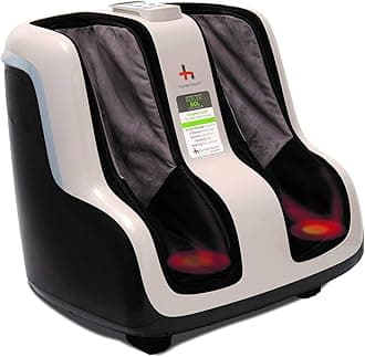 Reflex SOL Foot & Calf Massager w/Heat - HAS Approved - Plantar Fasciitis Relief + Circulation + Shiatsu Deep Kneading + Vibrating for Stress - Adjustable for Women & Men up to Size 12