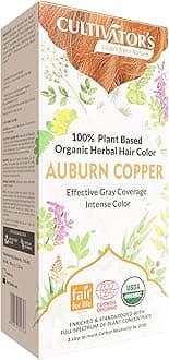 Cultivator's Organic Hair Colour - Herbal Hair Colour for Women and Men - Ammonia Free Hair Colour Powder - Natural Hair Colour Without Chemical, (Auburn Copper) - 100g