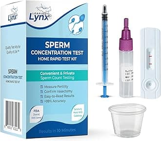 Male Fertility (Sperm Count) Test Kit – Home Semen Analysis in Minutes (Detects 15 Million Sperm/mL) | Quick at-Home Result Cassette & Easy Instructions | Leaping Lynx Male Fertility Screening