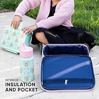 Simple Modern Kids Lunch Box for School | Reusable Insulated Lunch Bag for Toddler, Girl, and Boy | Meal Containers with Exterior & Interior Pockets | Hadley Collection | Unicorn Rainbows