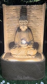 Big Bulk Big Slate Buddha Fountain for Living Room Home Decor Garden Decoration and Drawing Room Indoor Outdoor Home Decor(38L x 27W x 60H) (Wall Buddha Slate Stone)
