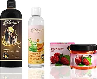 Mariyas Herbal Mariyas Natural Hair Oil 200ml,Honey Aloevera Shampoo 200ml & Gel (Strawberry)