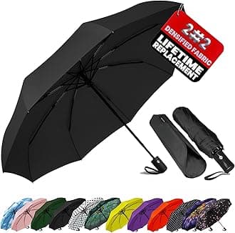 SIEPASA Windproof Travel Compact Umbrella-Automatic Umbrellas for Rain-Compact Folding Umbrella, Travel Umbrella Compact, Small Portable Windproof Umbrellas for Men Women Teenage. (Black)