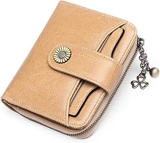 SENDEFN Purses for Women Genuine Leather Small Bifold Compact Womens Wallet with RFID Protection